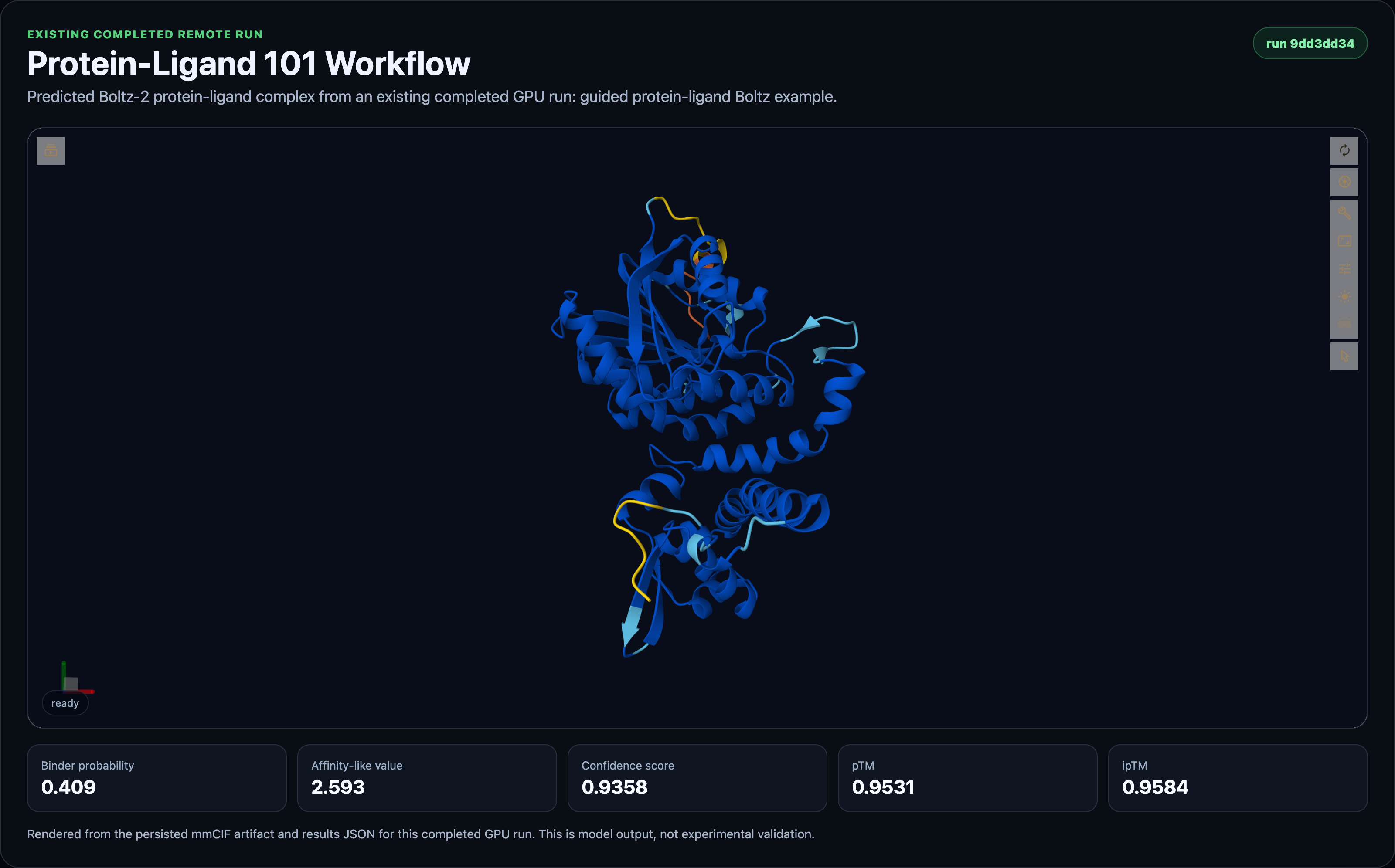 Boltz-2 predicted protein-ligand complex structure